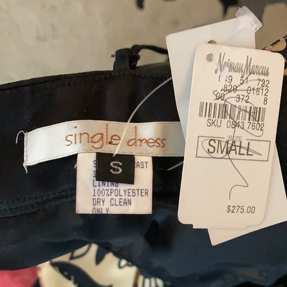 NWT SINGLE DRESS metallic gold & black stunner - Picture 3 of 4